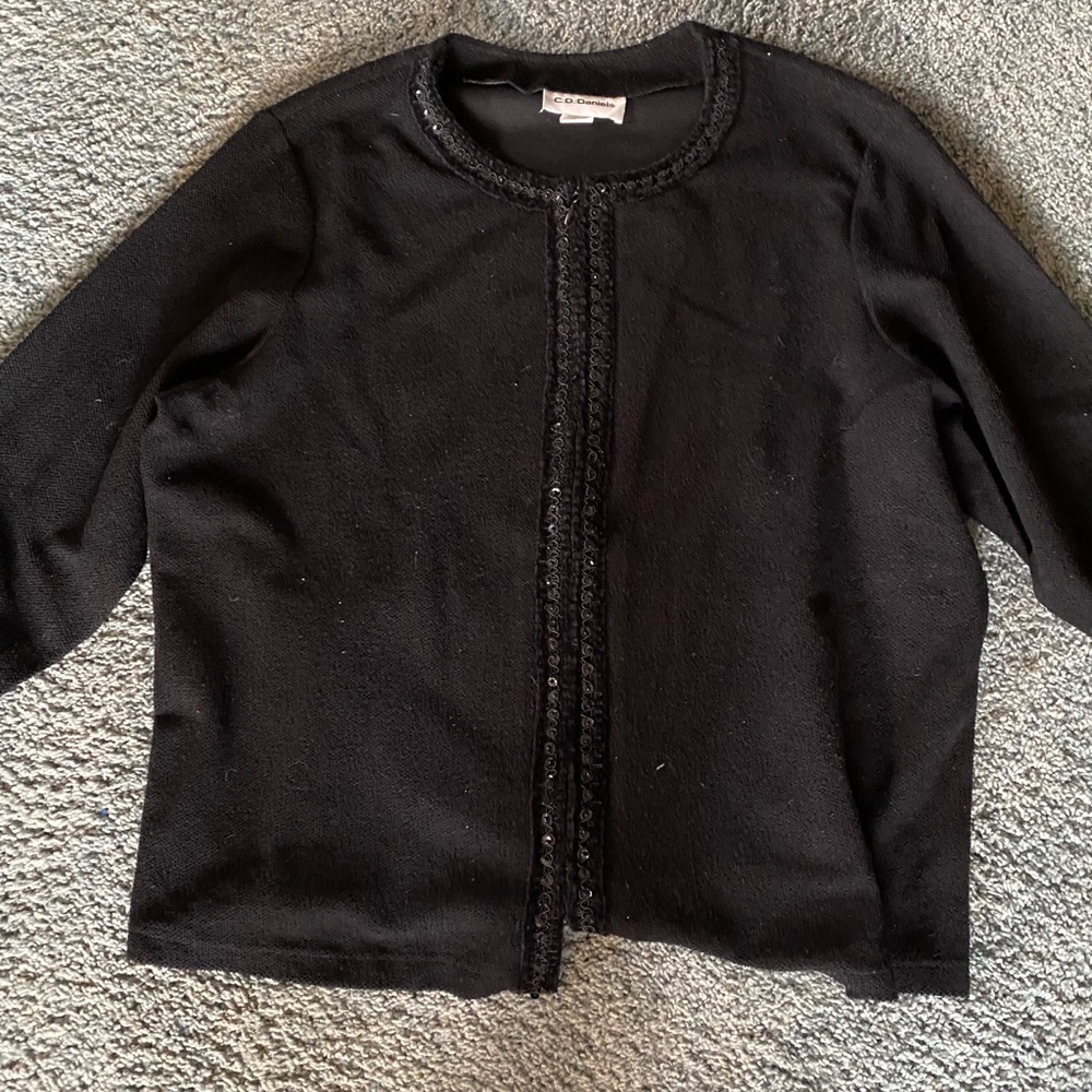 Black Cardigan with Embelishments